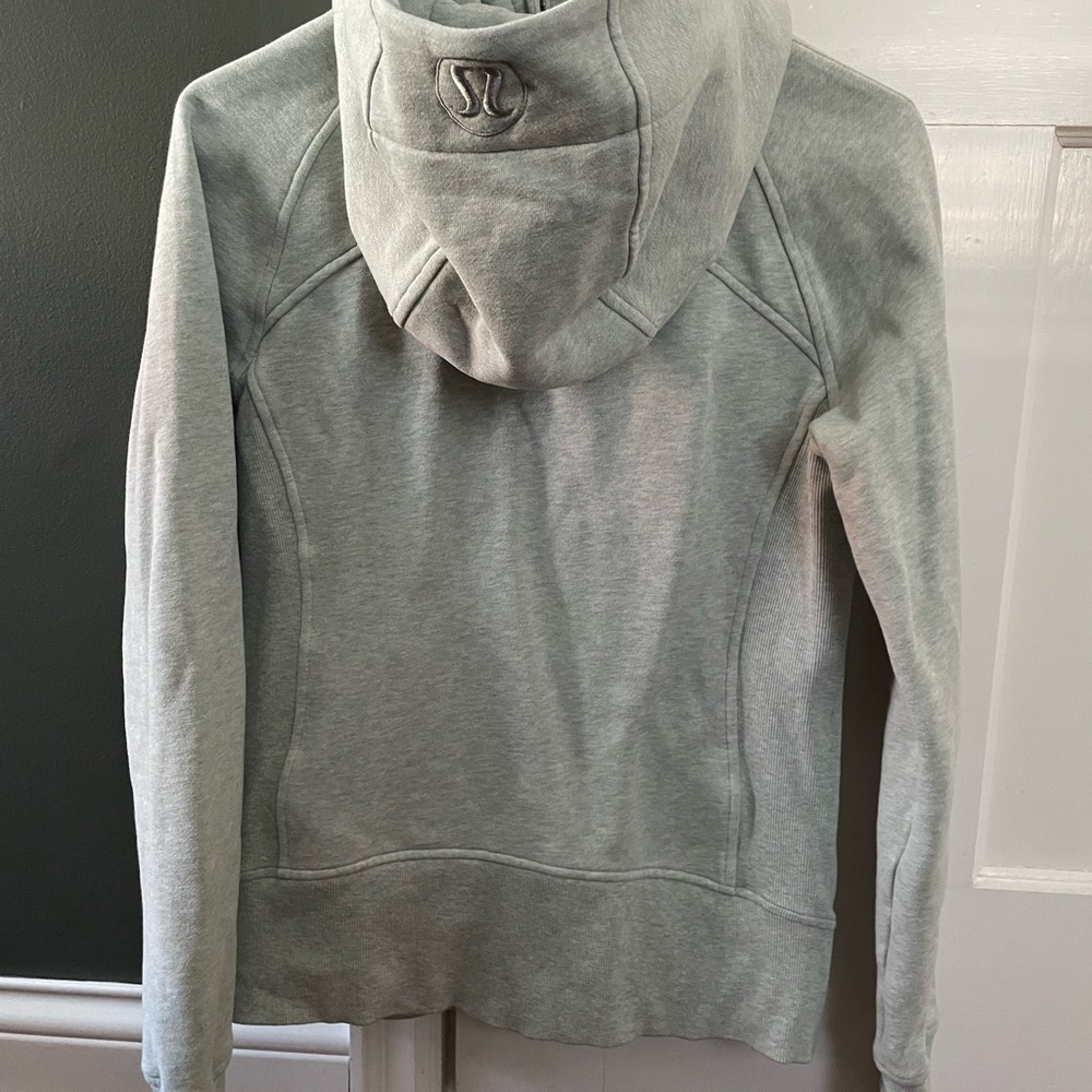 Lululemon Scuba Hoodie *Light Cotton Fleece Heathered Island Mist Size 6 - Picture 5 of 7